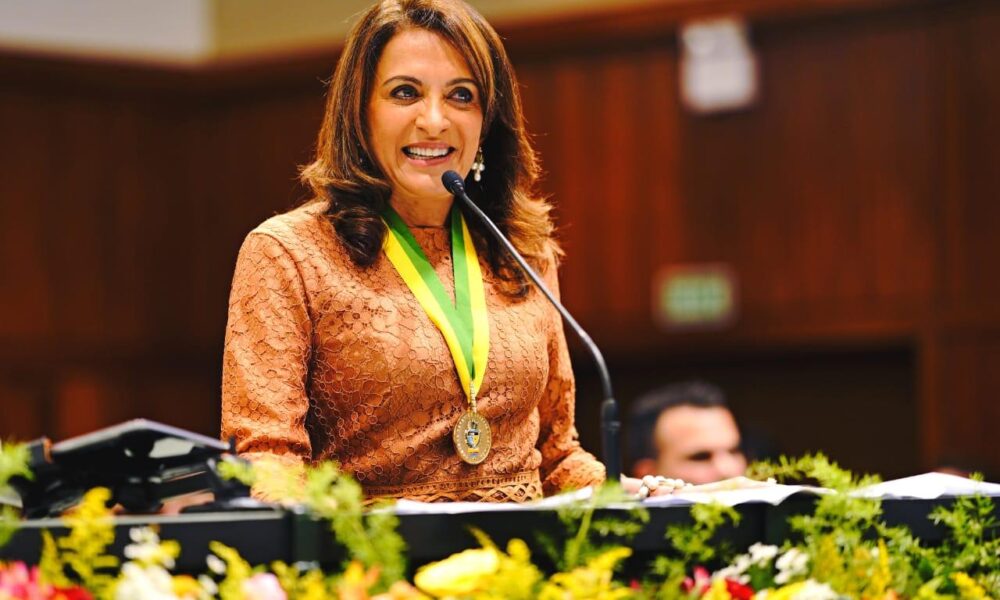 Gracinha Caiado recebe a Medalha do Mérito Industrial da Fieg e destaca os avanços da indústria goiana, que registrou crescimento significativo